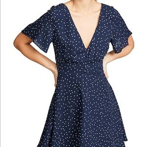 BB Dakota Navy Polka Dot Dress